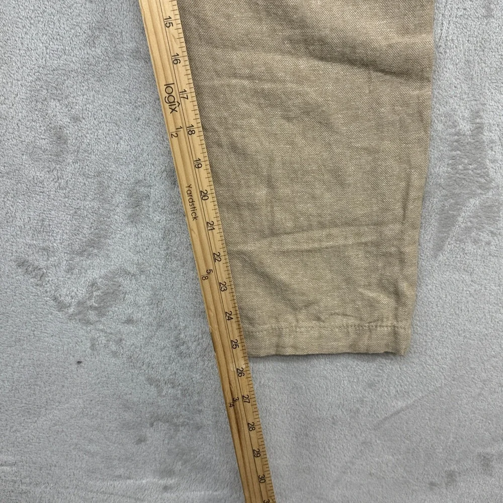 Banana Republic Athletic Linen Pants Mens 30x30 Khaki Tapered Casual Vacation
